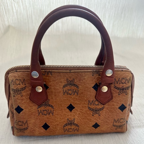 MCM Mini Visetos Boston Bag - Picture 4 of 10